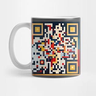 RickRoll QR Code Abstract Constructivist Painting Mug